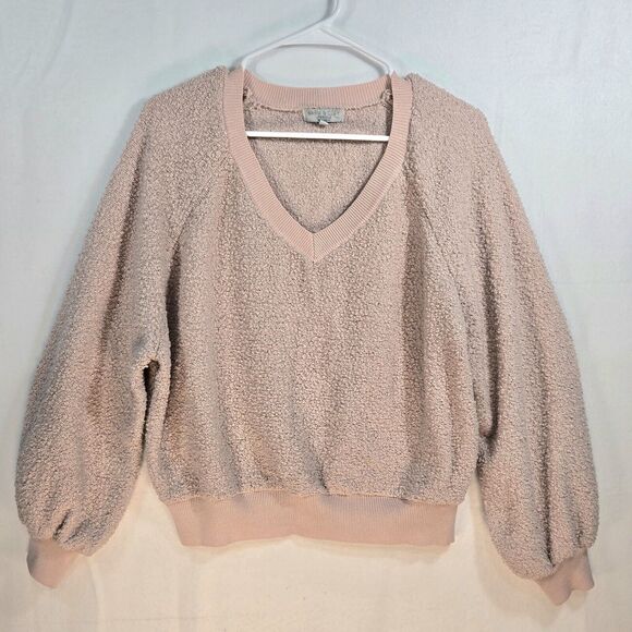 Warm & Cozy Lifestyle by Poof Womens Pullover Lightweight Sweater Pink Large - Picture 1 of 10